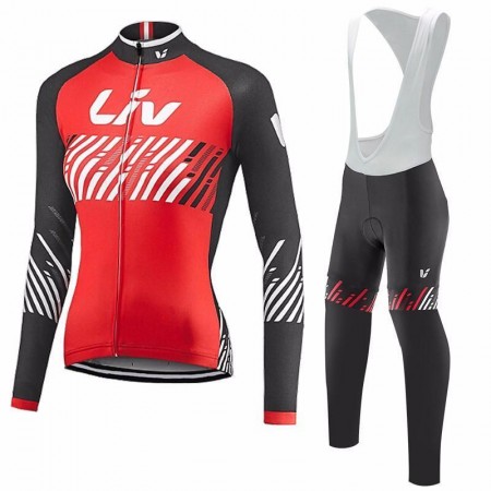 Tenue Cycliste Manches Longues et Collant à Bretelles 2017 CCC Liv Femme N004